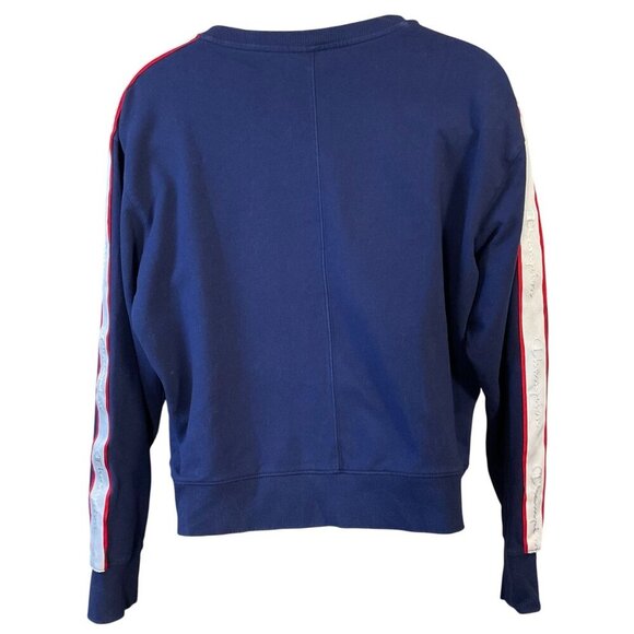 Champion Ladies Heritage Crew Neck Embroidered Logo Sweatshirt Sleeve Tape LG - Picture 2 of 5
